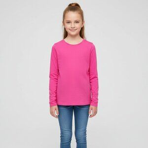 Wonder Nation Girls Long Sleeve Top – Size Large (10/12) – Pink